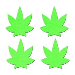 Pastease Small Glow in the Pot Leaf Nipple, image 2