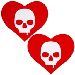 Pastease Sullen Skull Red Hearts, image 1