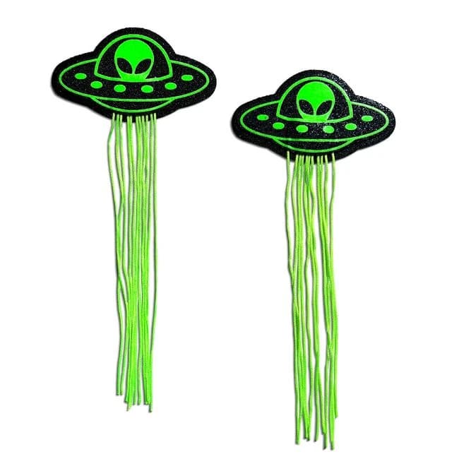 Pastease Ufo Alien Tassels Glow in the Dark - Image 1