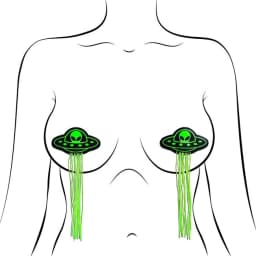 Pastease Ufo Alien Tassels Glow in the Dark, image 2