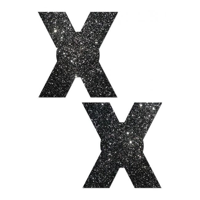 Pastease X Black Glitter Nipple Pasties - Image 1