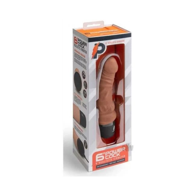 Pc Realistic Vibrator 6 Mocha - Image 1