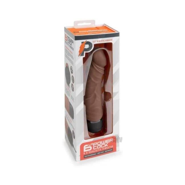 Pc Realistic Vibrator 6.5 Dk Brown - Image 1