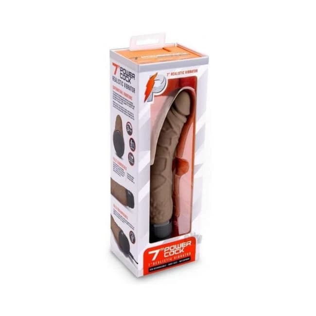 Pc Realistic Vibrator 7 Drk Brn - Image 1
