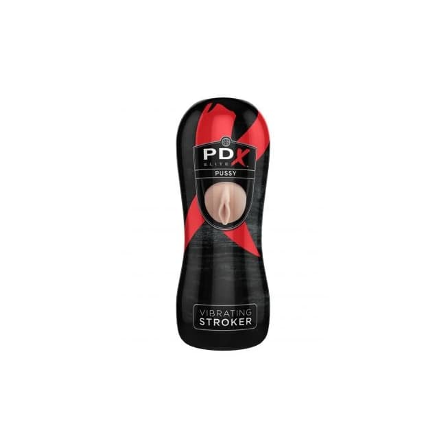 PDX ELITE VIBRATING PUSSY STROKER  - Image 1