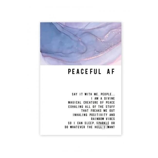 Peaceful Af Greeting Card - Image 1