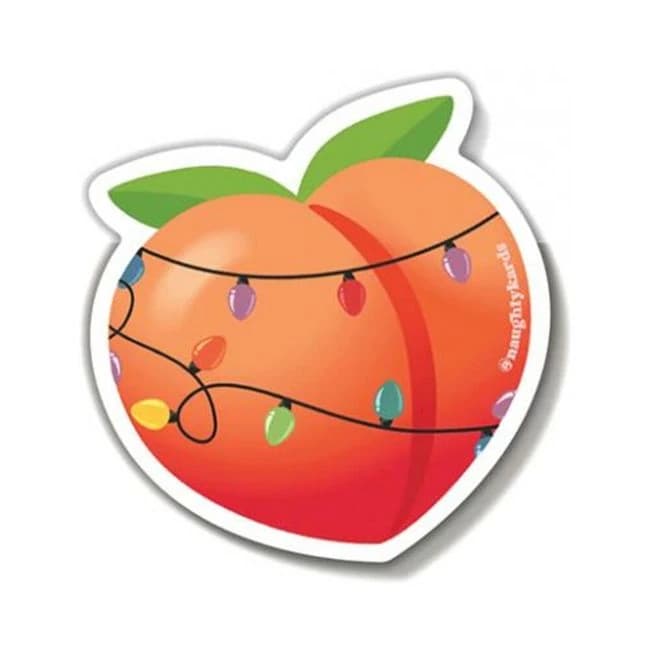 Peach Booty Holiday Sticker - Pack of 3 - Image 1