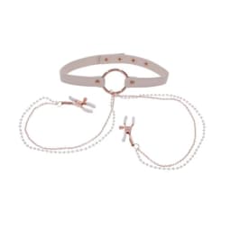 Peaches n Creame Collar W/ Nipple Clamps, image 2