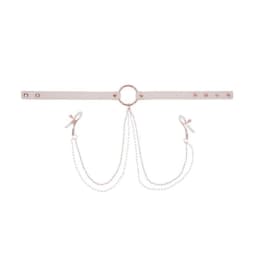 Peaches n Creame Collar W/ Nipple Clamps, image 3