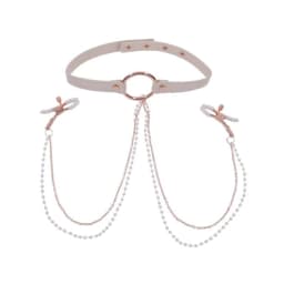 Peaches n Creame Collar W/ Nipple Clamps, image 4