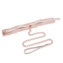 Peaches n Creame Fur Collar & Leash, image 2