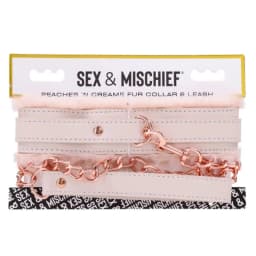 Peaches n Creame Fur Collar & Leash, image 3