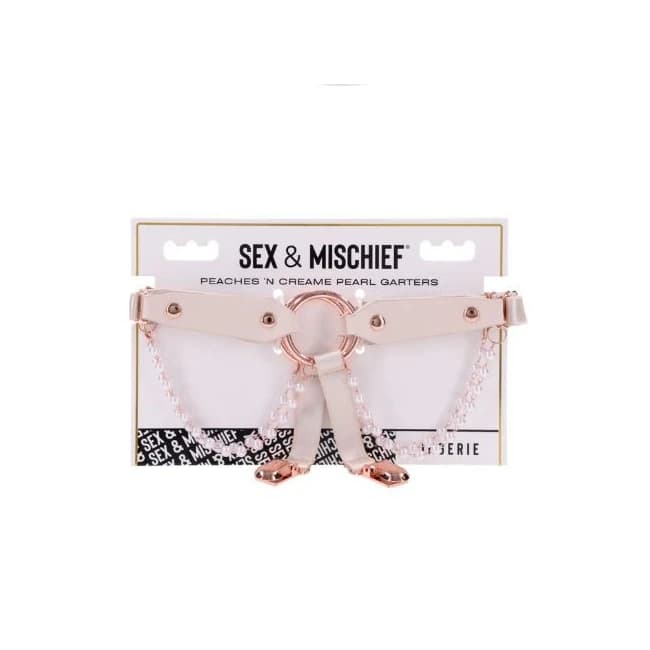Peaches N Creame Pearl Garters - Image 1