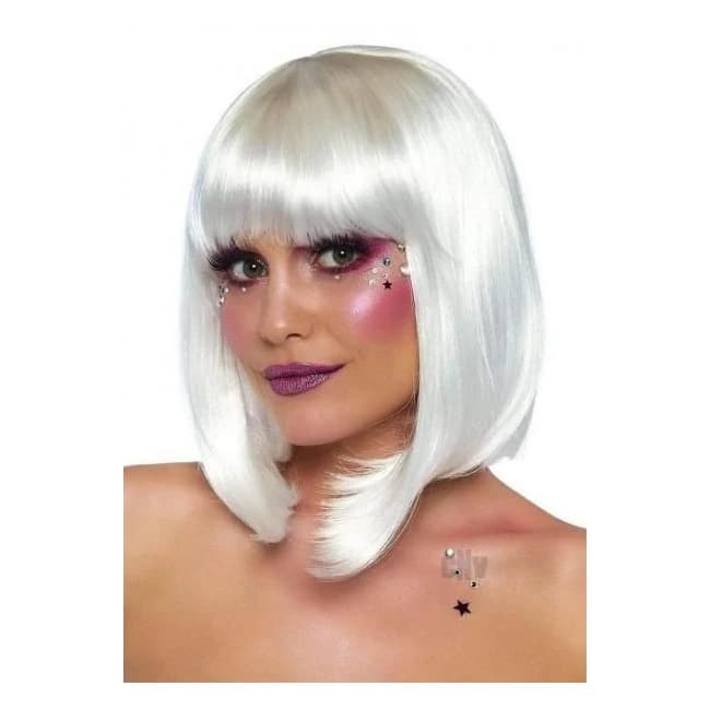 Pearl Short Natural Bob Wig O/s White - Image 1