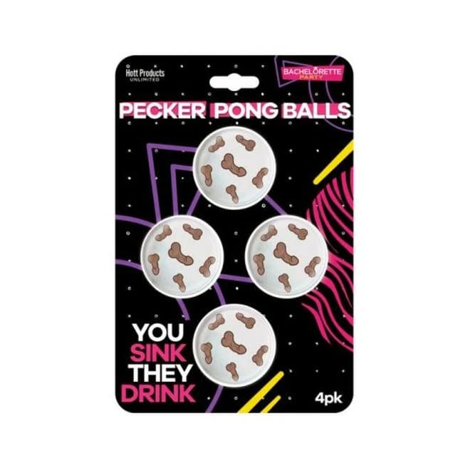 Pecker Beer Pong Balls 4-pack - Image 1