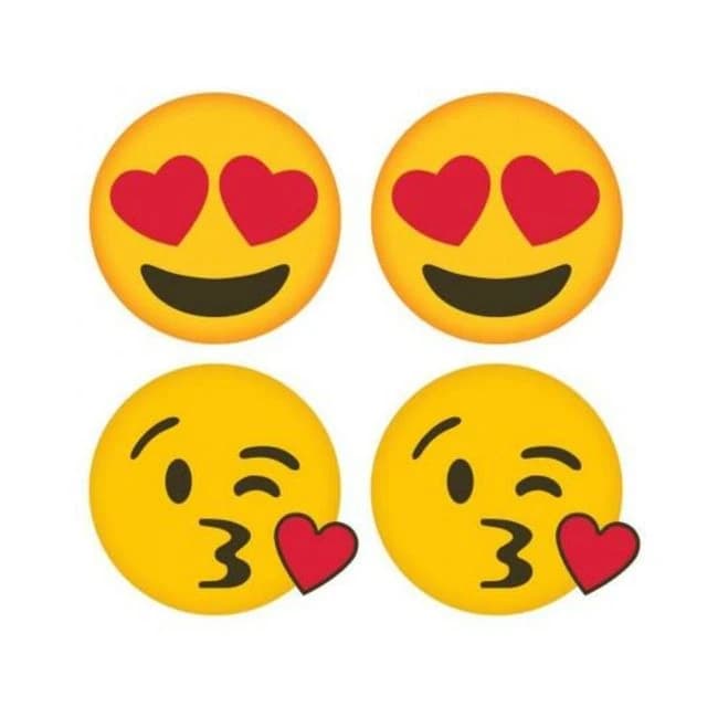 Peekaboo Emoji Hearts Yel/red - Image 1