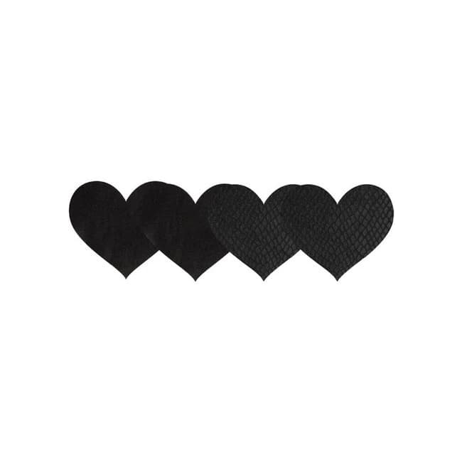 Peekaboo Pasties Classic Black Hearts - Image 1