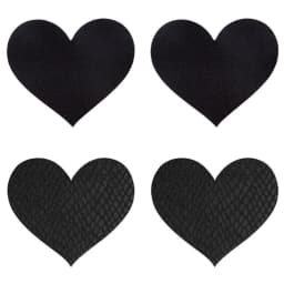 Peekaboo Pasties Classic Black Hearts - Image 3