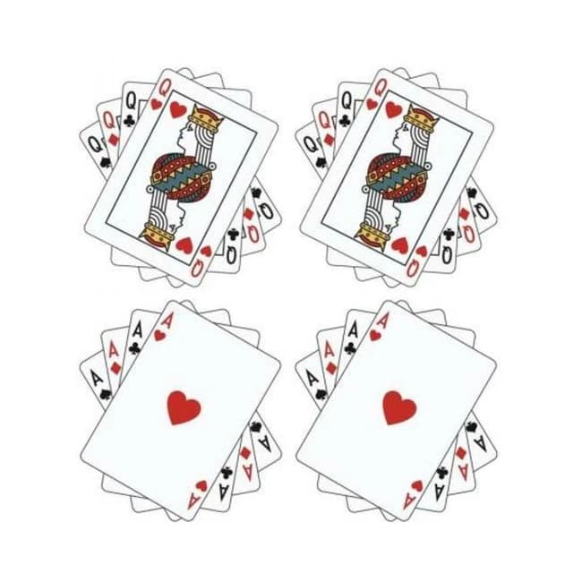 Peekaboo Queens and Aces White - Image 1