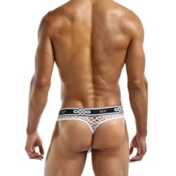 Peep Show Lo Rise Thong White, image 1