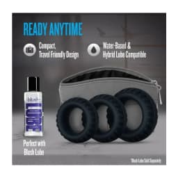 Performance Plus Drift 3 Cock Ring Set Black, image 6
