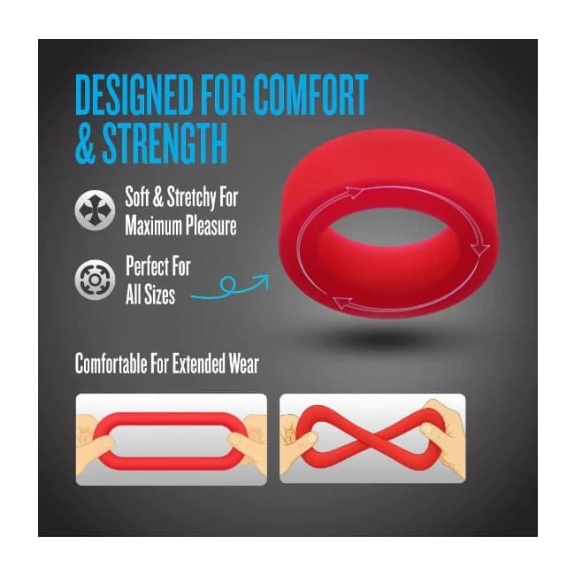 Performance Plus Pursuit Cock Ring Red - Image 5