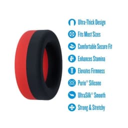 Performance Plus Takeoff Cock Ring Black/red, image 2
