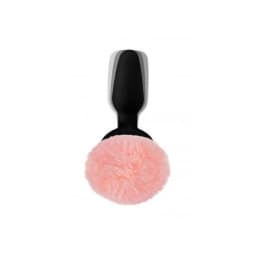 Pink Bunny Tail Vibrating Anal Plug, image 2
