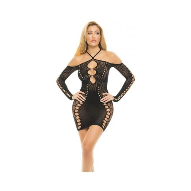 Pink Lipstick Animal Inside Dress Black O/s - Image 1