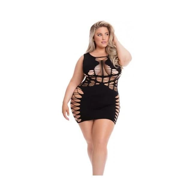 Pink Lipstick Dynamite Diva Dress Black Qn - Image 1