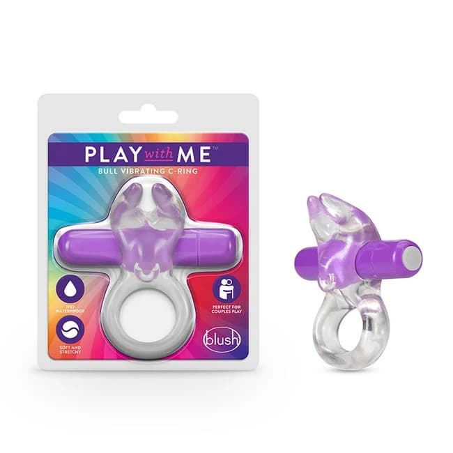 Play with Me Bull Vibrating C- Ring Purple - Image 1