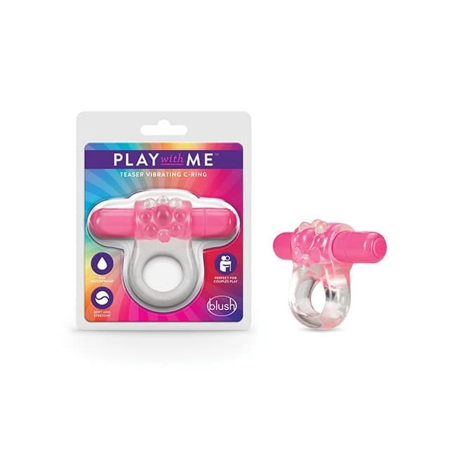PLAY WITH ME TEASER VIBRATING C-RING PINK  - Image 1