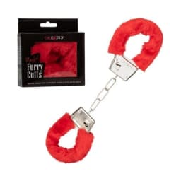 PLAYFUL FURRY CUFFS RED  - Image 1