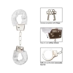 PLAYFUL FURRY CUFFS WHITE  - Image 5