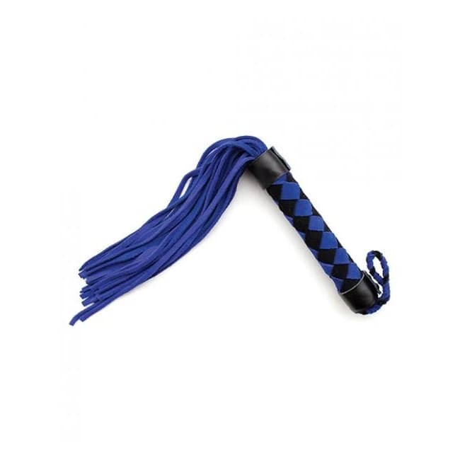 Plesur 15 Inches Leather Flogger Blue - Image 1