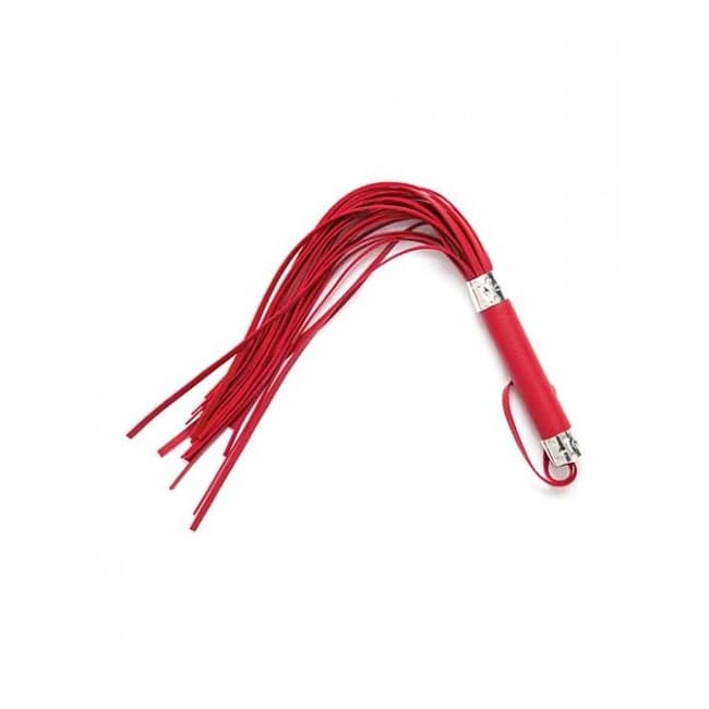 Plesur 18" Vegan Leather Flogger - Red - Image 1