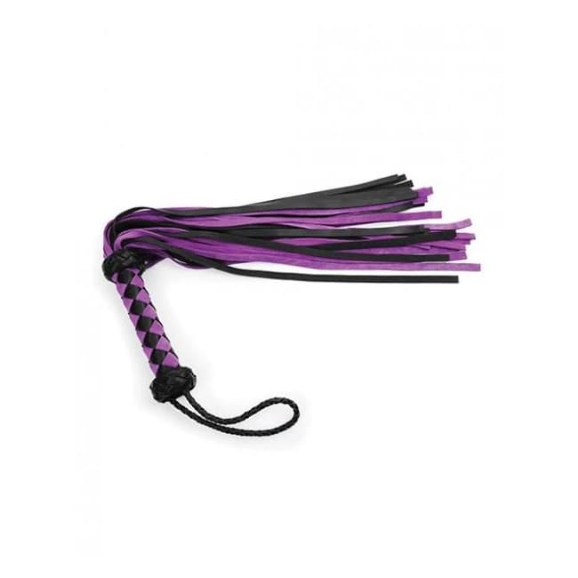 Plesur 22" Leather Flogger - Purple - Image 1