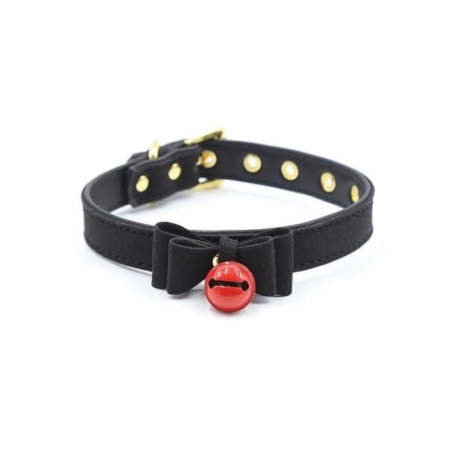 Plesur Cat Bell Bow Tie Collar - Black - Image 1