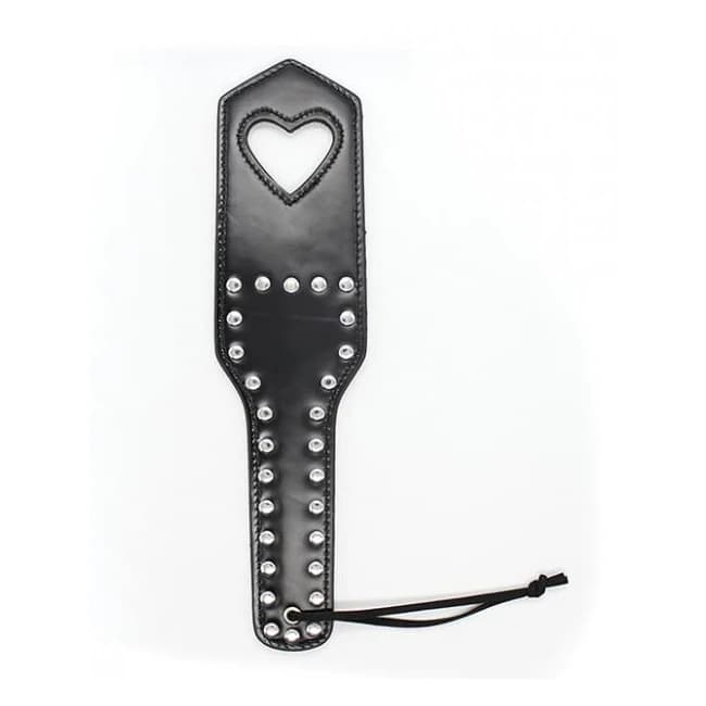 Plesur Cut-out Heart W/studs Paddle - Black - Image 1
