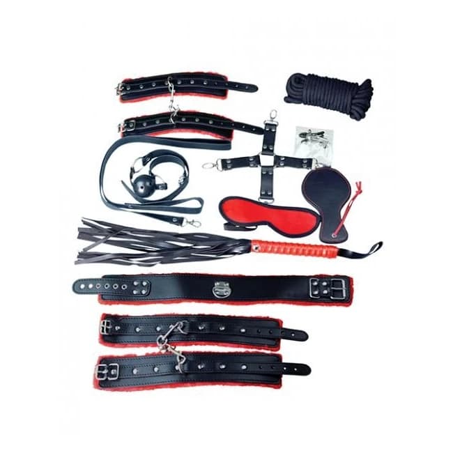Plesur Deluxe Bondage Kit - Black/red - Image 1