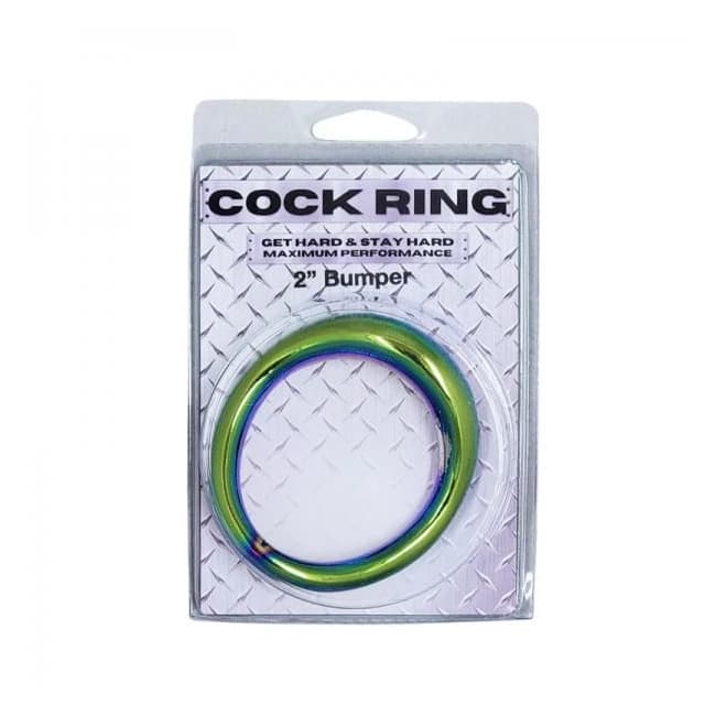 Ple'sur Ss Rainbow Bumper Cockring 2in - Image 1