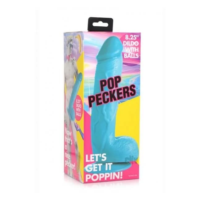 Pop Peckers Dildo W/balls 8.25 - Image 1
