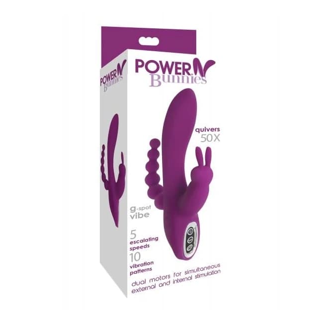 Power Bunnies Quivers G-spot Vibe - Purple - Image 1