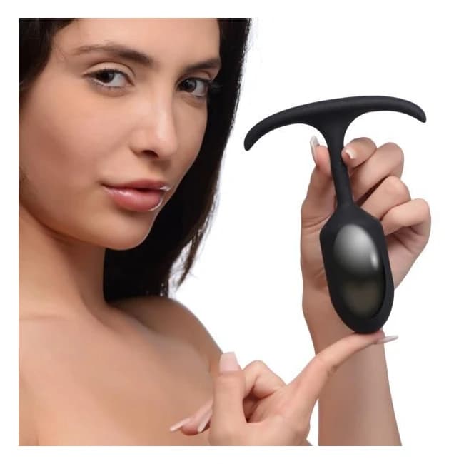 Premium Silicone Weighted Anal Plug, image 1
