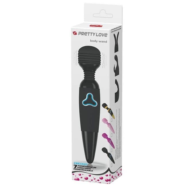 Pretty Love Body Wand with Led Light - Black - Image 1