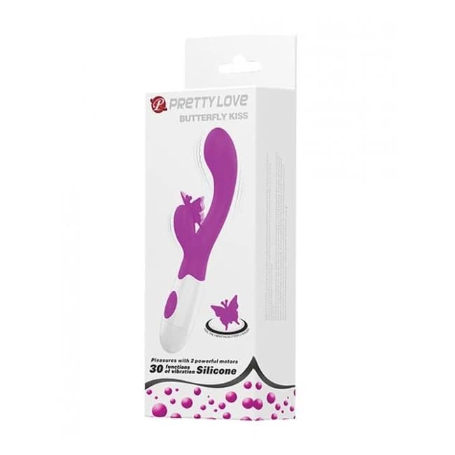 Pretty Love Butterfly Kiss Rabbit - Fuchsia - Image 1