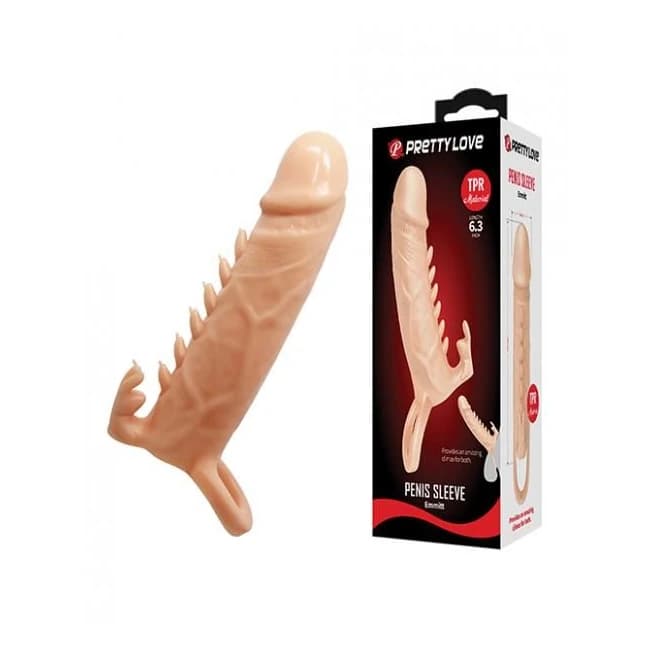 Pretty Love Emmitt 6.3" Penis Sleeve - Ivory - Image 1