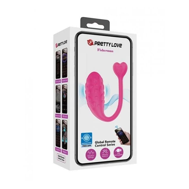 Pretty Love Fisherman Vibrating Egg - Hot Pink - Image 1