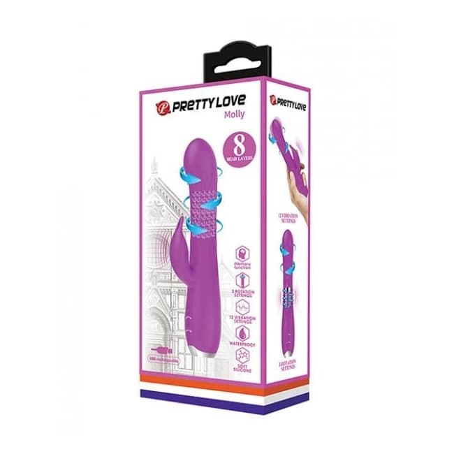Pretty Love Molly Rotation Rabbit - Fuchsia - Image 1