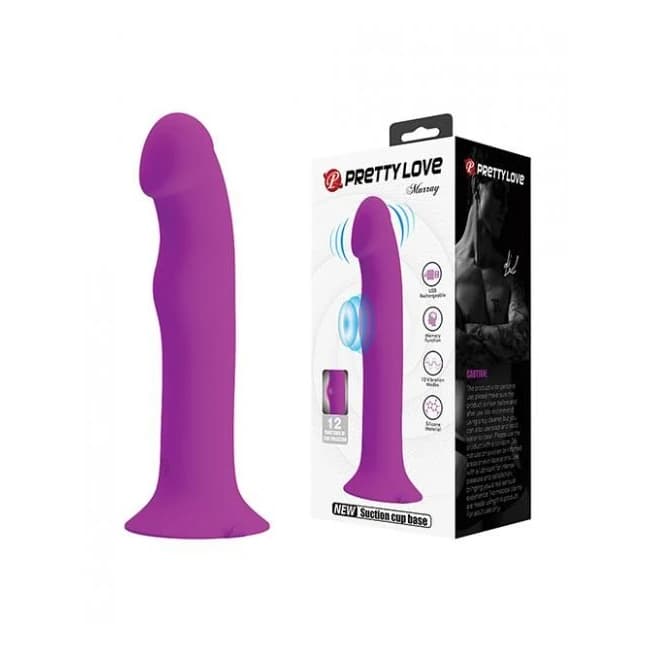 Pretty Love Murray Pulsating Dildo - Black - Image 1